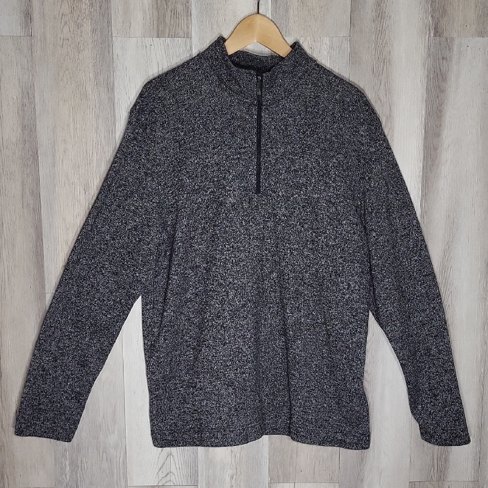 Van‎ Heusen Mens XL Flex Classic Fit Quarter Zip Pullover Fleece Lined